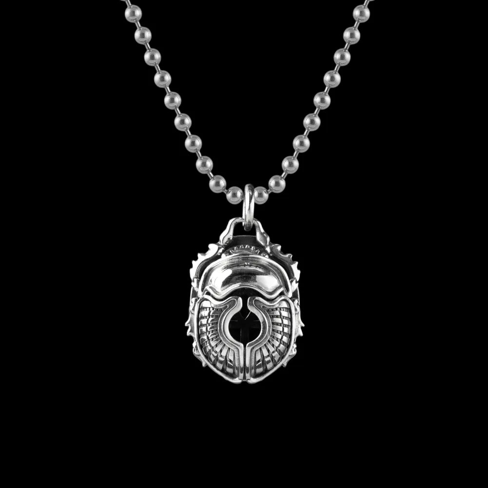 With Titanium Steel Ball Chain Necklace