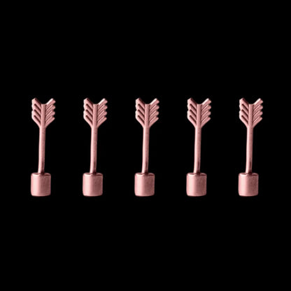 Set of five removable copper-tone arrows for Scarecrow Training Dummy