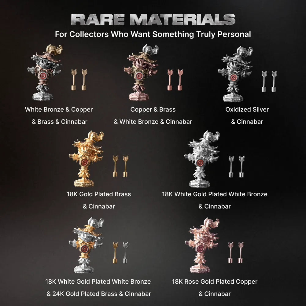 Material and finish options for the Scarecrow Training Dummy