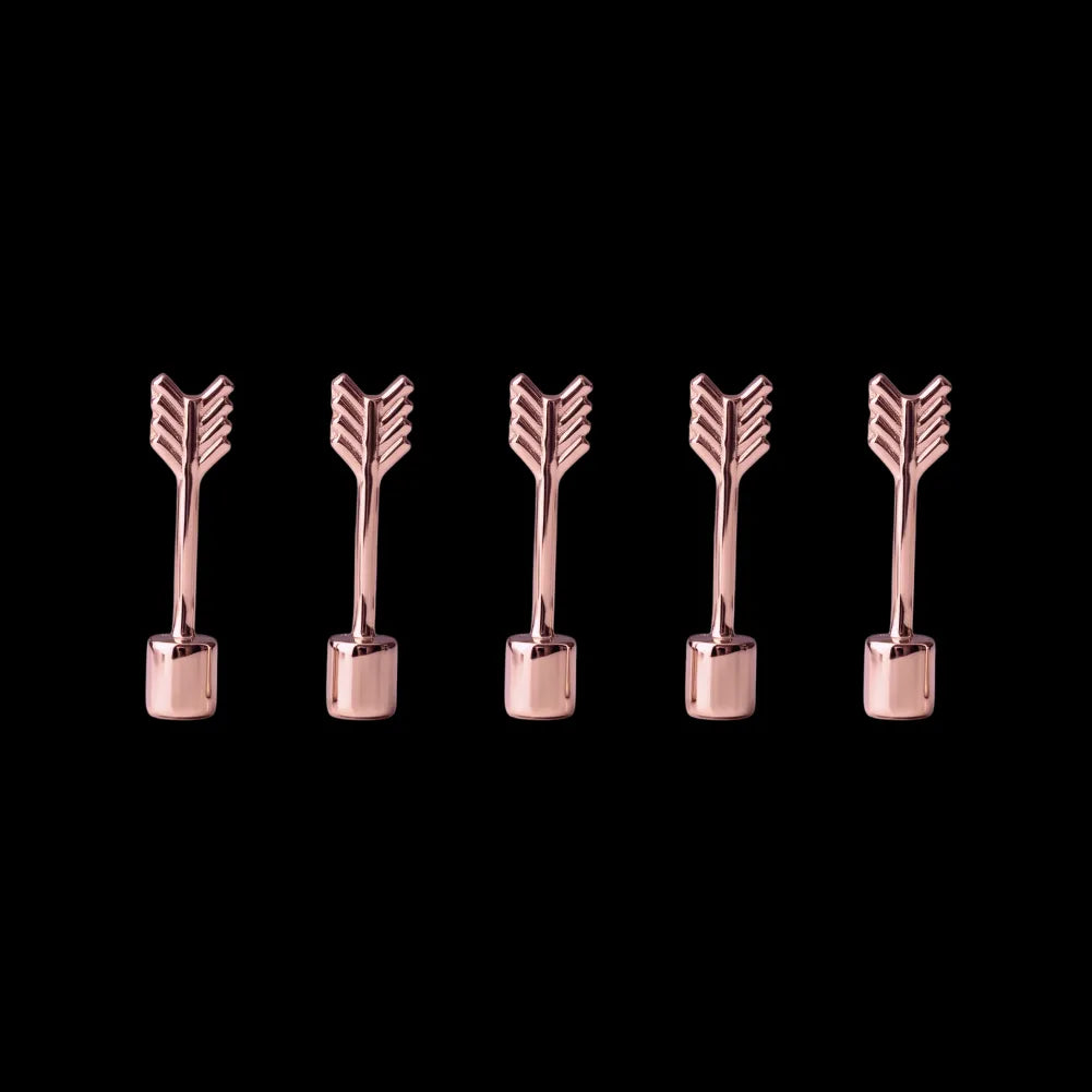 Set of five removable arrows in rose gold finish for Scarecrow Training Dummy