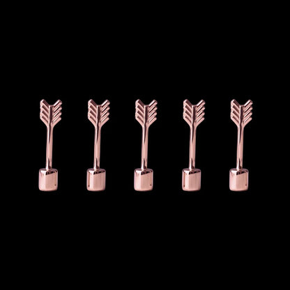 Set of five removable arrows in rose gold finish for Scarecrow Training Dummy