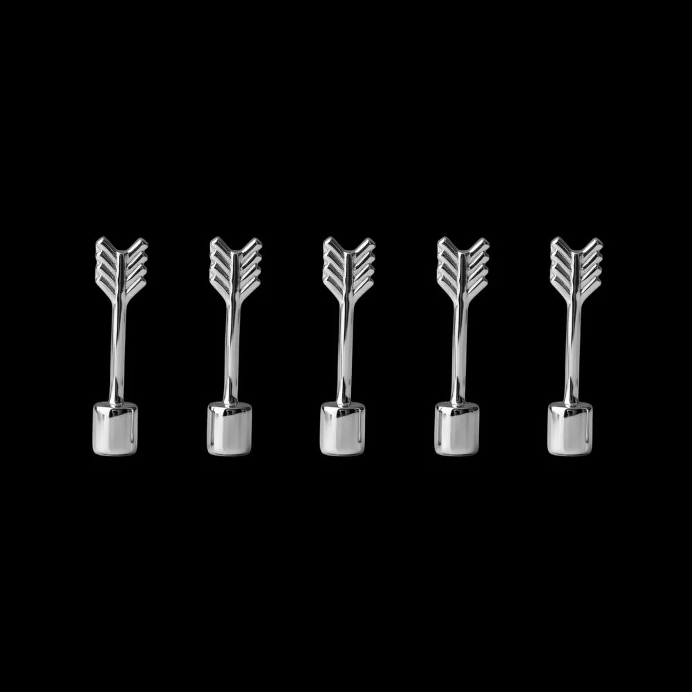 Set of five removable silver-tone arrows for Scarecrow Training Dummy