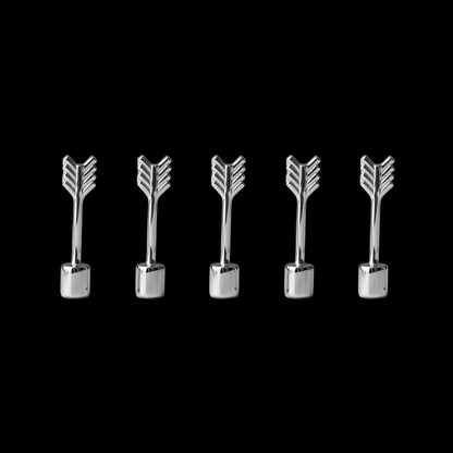 Set of five removable silver-tone arrows for Scarecrow Training Dummy