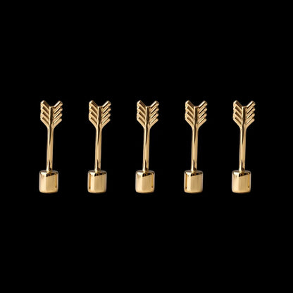 Set of five removable arrows in yellow gold finish for Scarecrow Training Dummy