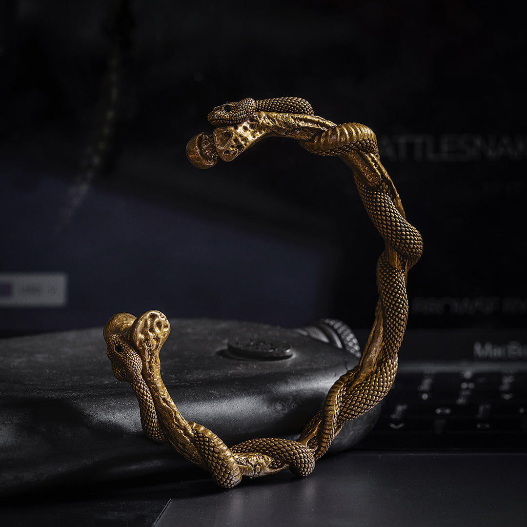 Brass Snake Cuff bracelet