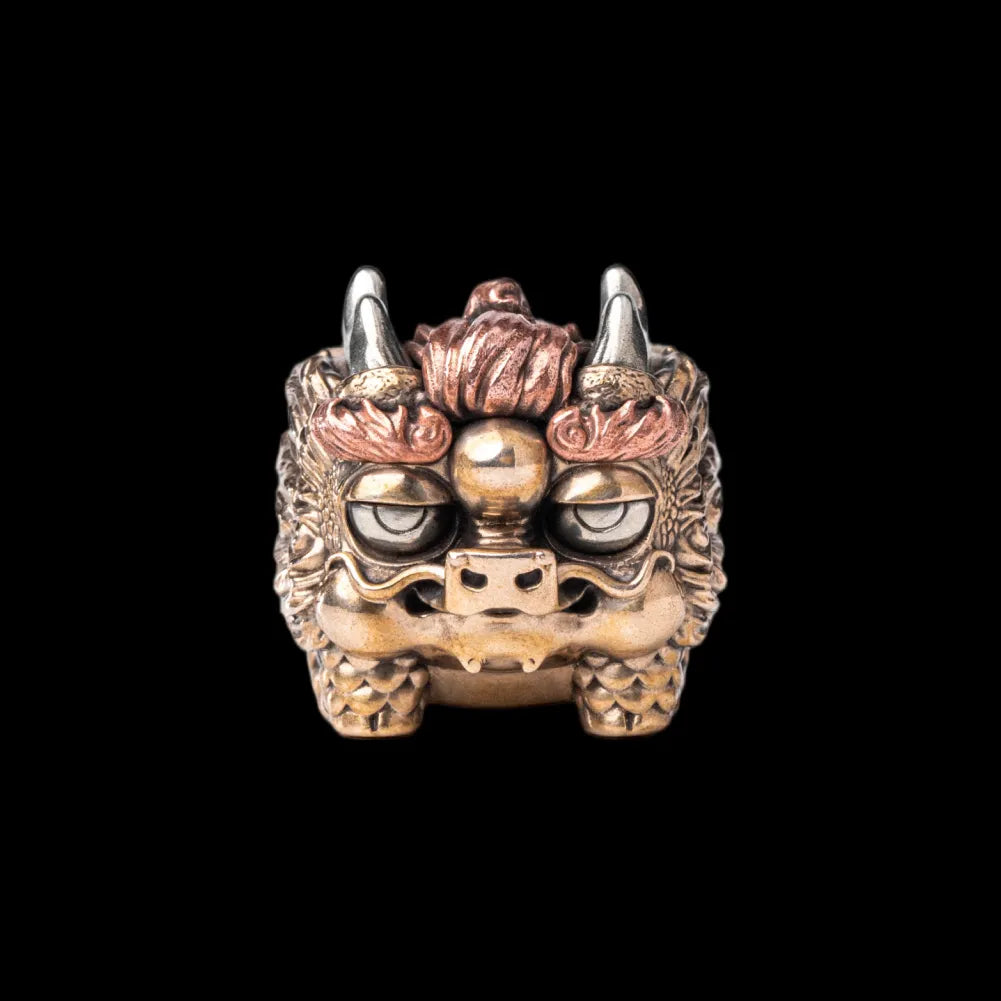Pig-Nosed Qilin figurine on a black background