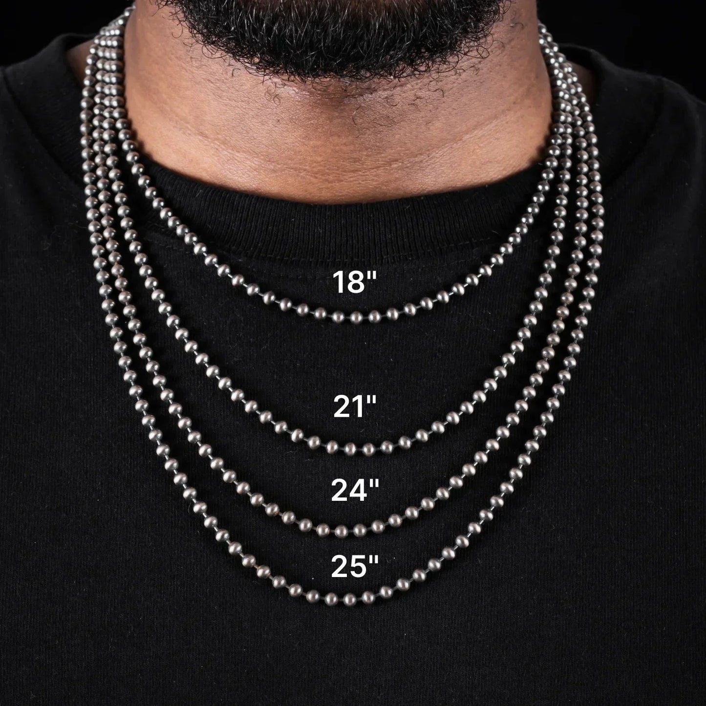 Silver Ball Chain Length Guide