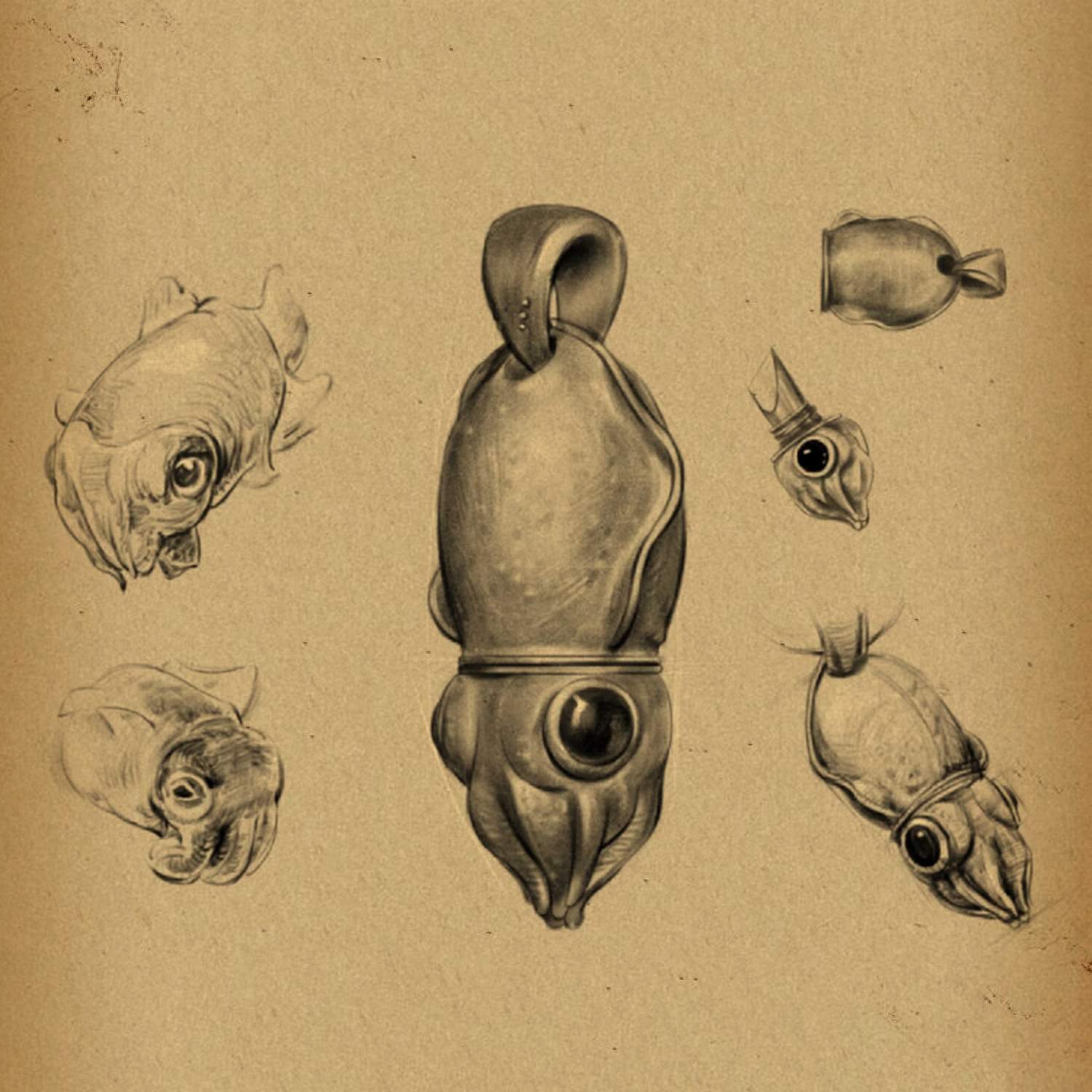 silver ouroboros earrings details 04