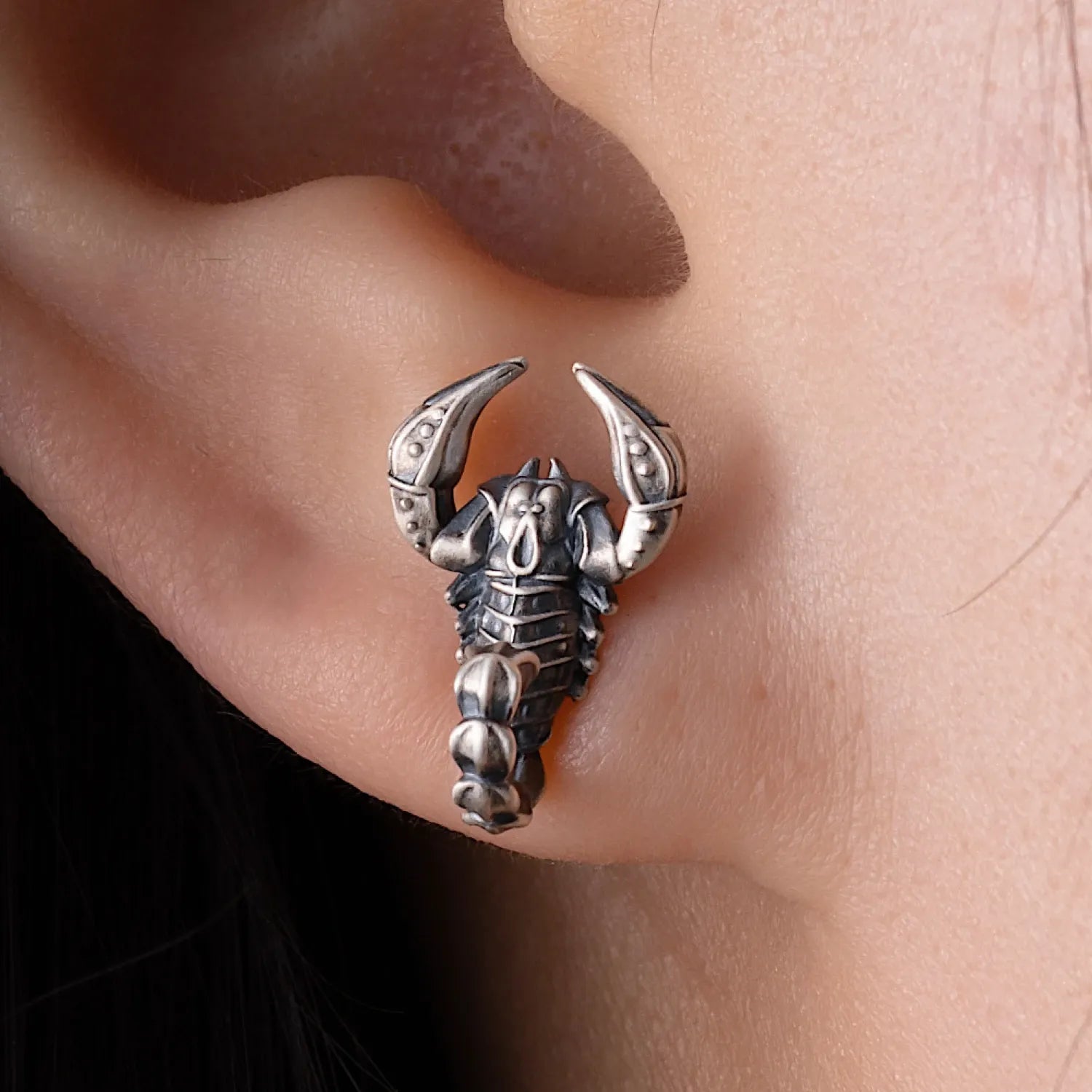 Scorpion stud earrings discount