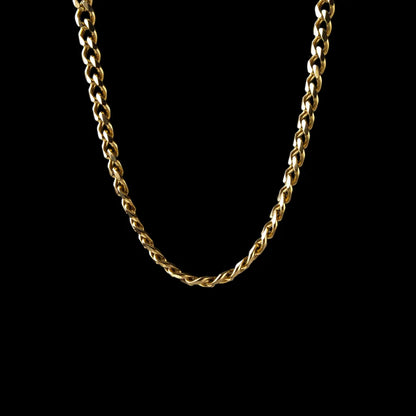 5 mm stainless steel Cuban chain necklace in gold color