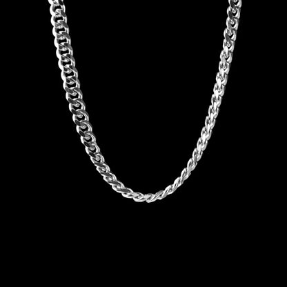 7 mm stainless steel Cuban chain necklace in original color