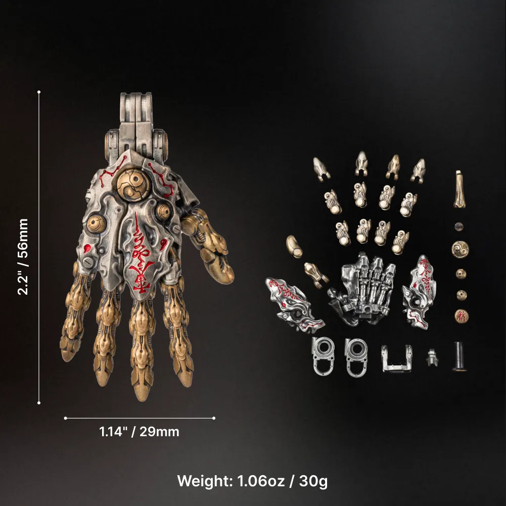 Taoist Mechanical Hand Pendant precious metal material options