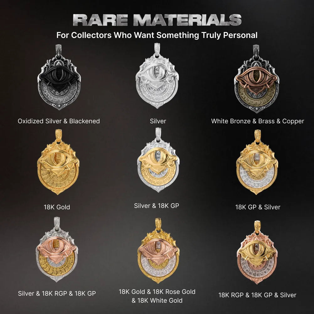 Tarot Vision Pendant material options