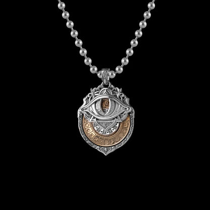 With Titanium Steel Ball Chain Necklace