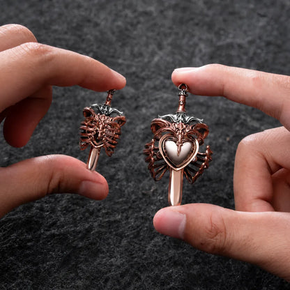 Beating Heart Pendant sword and moving heart mechanism demonstration