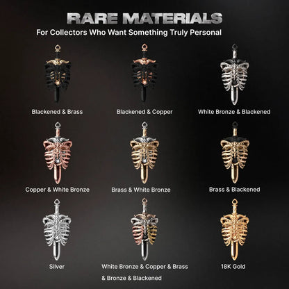 Beating Heart Pendant material and finish options