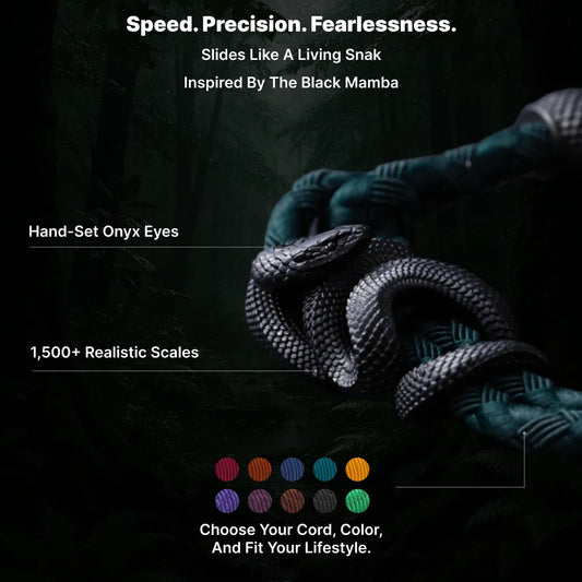 Blackened Tree Boa rope bracelet scale texture and color options