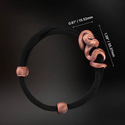 Copper Tree Boa rope bracelet dimensions and clasp details