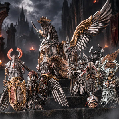 Undead Crusader displayed with dark fantasy magnetic knight collectibles
