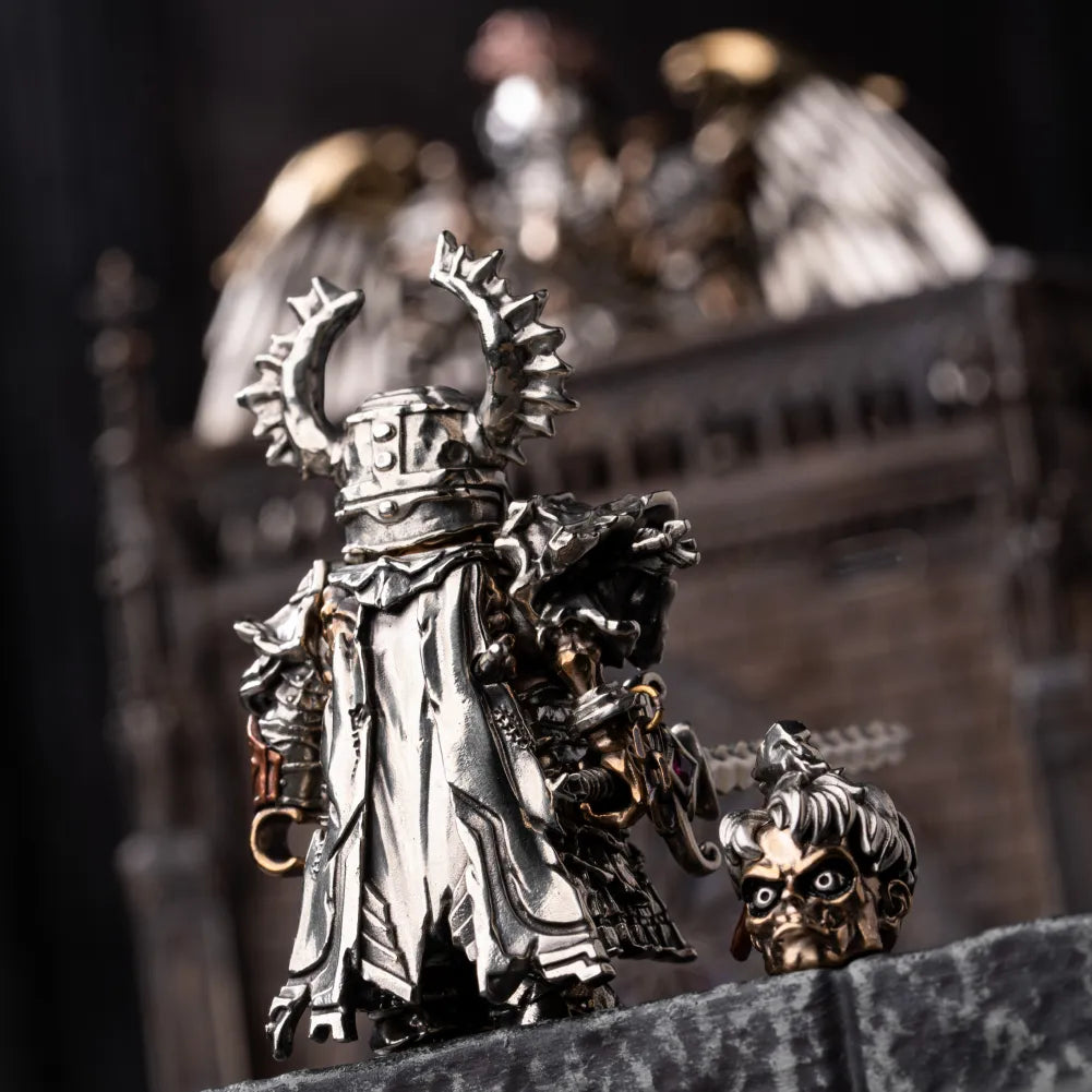 Rear view of the Undead Crusader cloak with the alternate Risen Corpse head