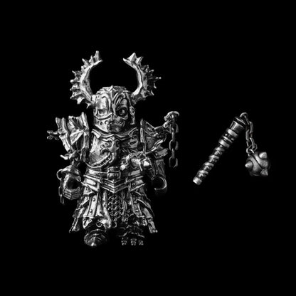 Undead Crusader in Oxidized Silver with Fallen Crusader head and Morning Star