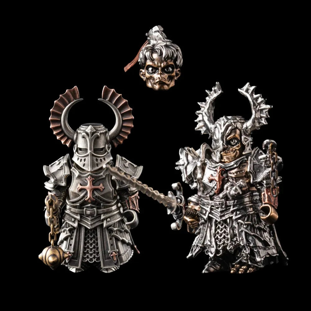 Undead Crusader with Crusader figure, both heads, sword and morning star