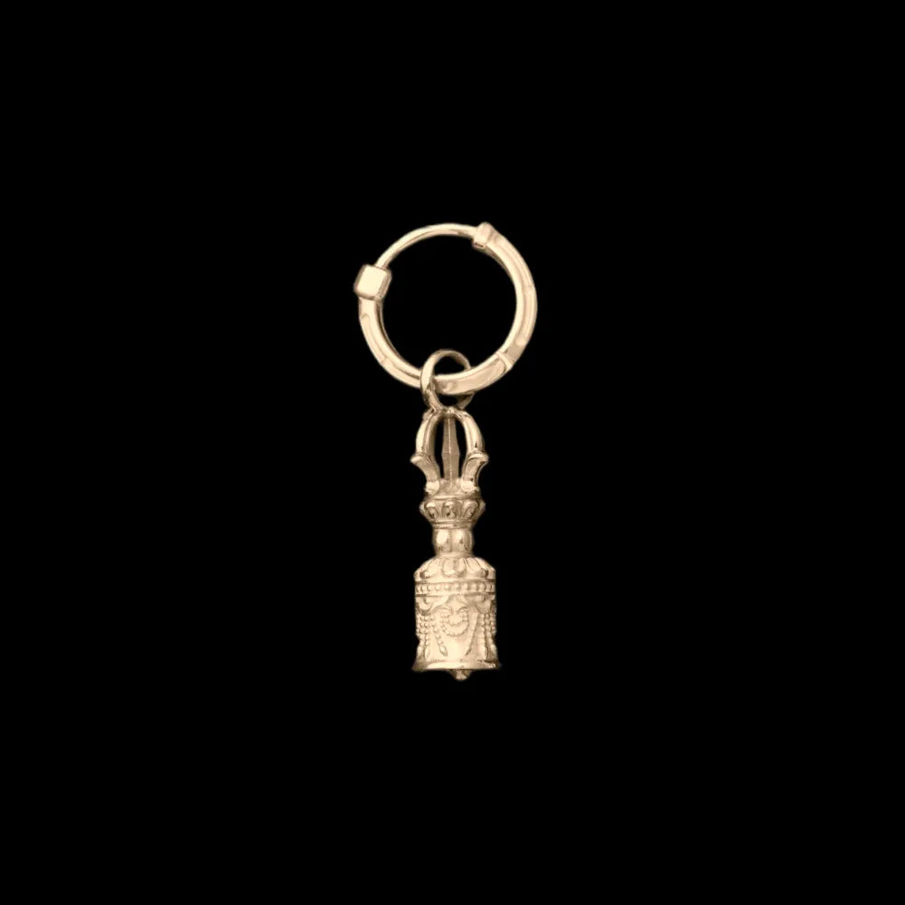 Vajra & Ghanta Earrings in 14K Gold, Ghanta (Single) variant product view