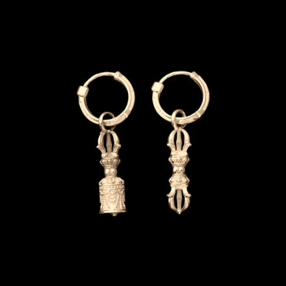 Vajra & Ghanta Earrings in 14K Gold, Vajra & Ghanta (Pair) variant product view