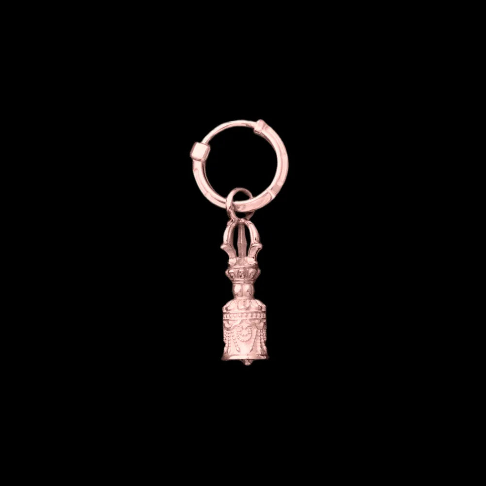 Vajra & Ghanta Earrings in 14K Rose Gold, Ghanta (Single) variant product view
