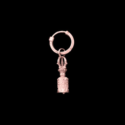 Vajra & Ghanta Earrings in 14K Rose Gold, Ghanta (Single) variant product view