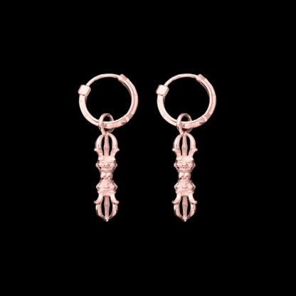 Vajra & Ghanta Earrings in 14K Rose Gold, Vajra (Pair) variant product view