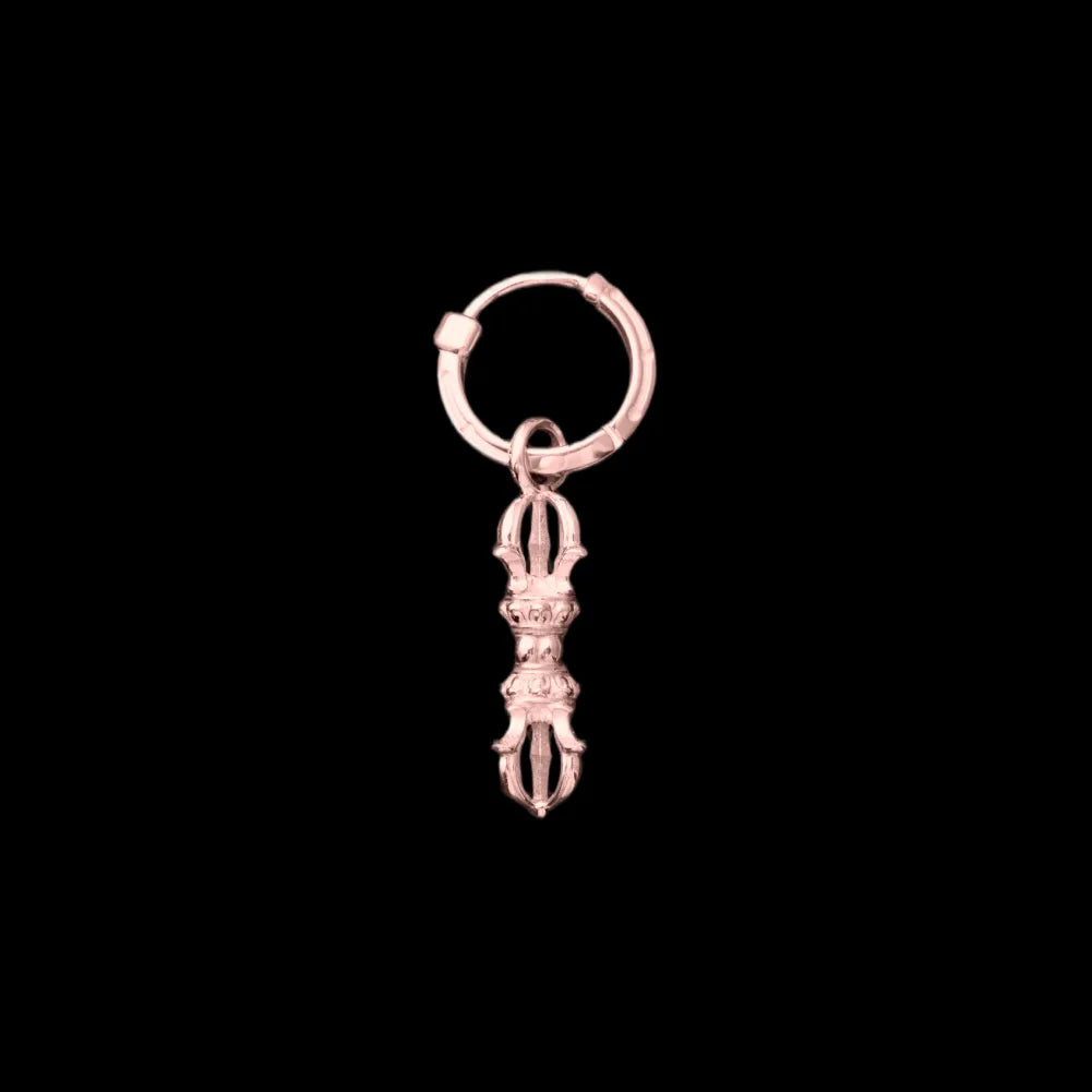 Vajra & Ghanta Earrings in 14K Rose Gold, Vajra (Single) variant product view