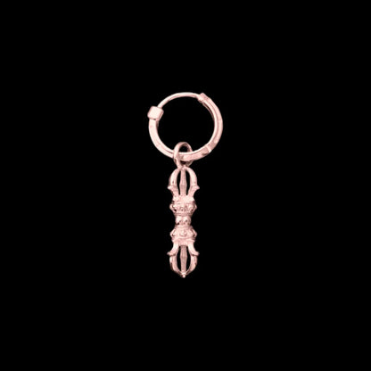 Vajra & Ghanta Earrings in 14K Rose Gold, Vajra (Single) variant product view