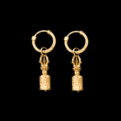 Vajra & Ghanta Earrings in 18K Gold, Ghanta (Pair) variant product view