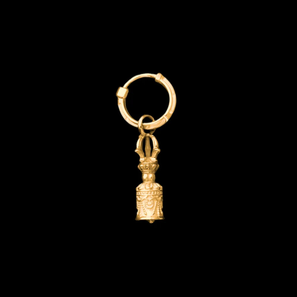 Vajra & Ghanta Earrings in 18K Gold, Ghanta (Single) variant product view