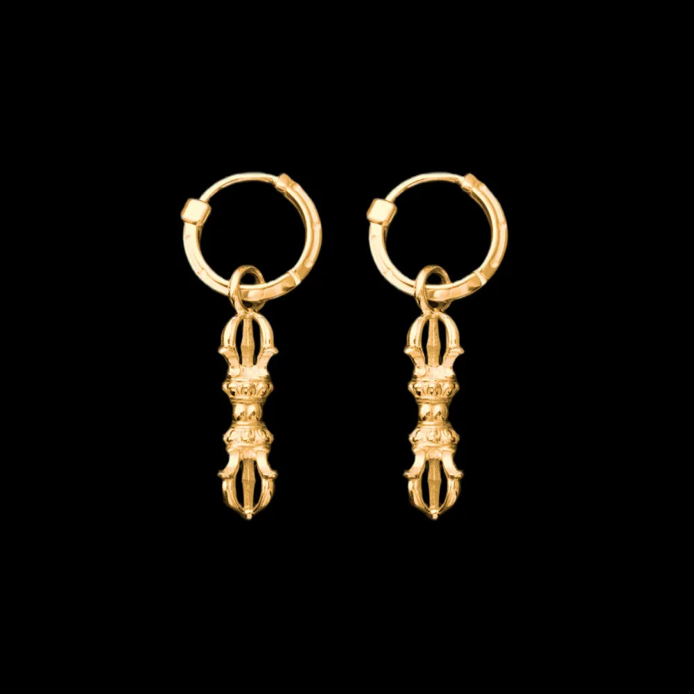 Vajra & Ghanta Earrings in 18K Gold, Vajra (Pair) variant product view