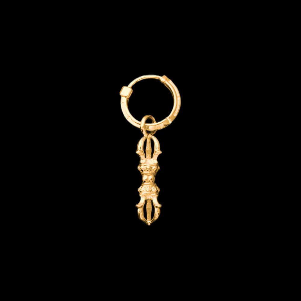 Vajra & Ghanta Earrings in 18K Gold, Vajra (Single) variant product view