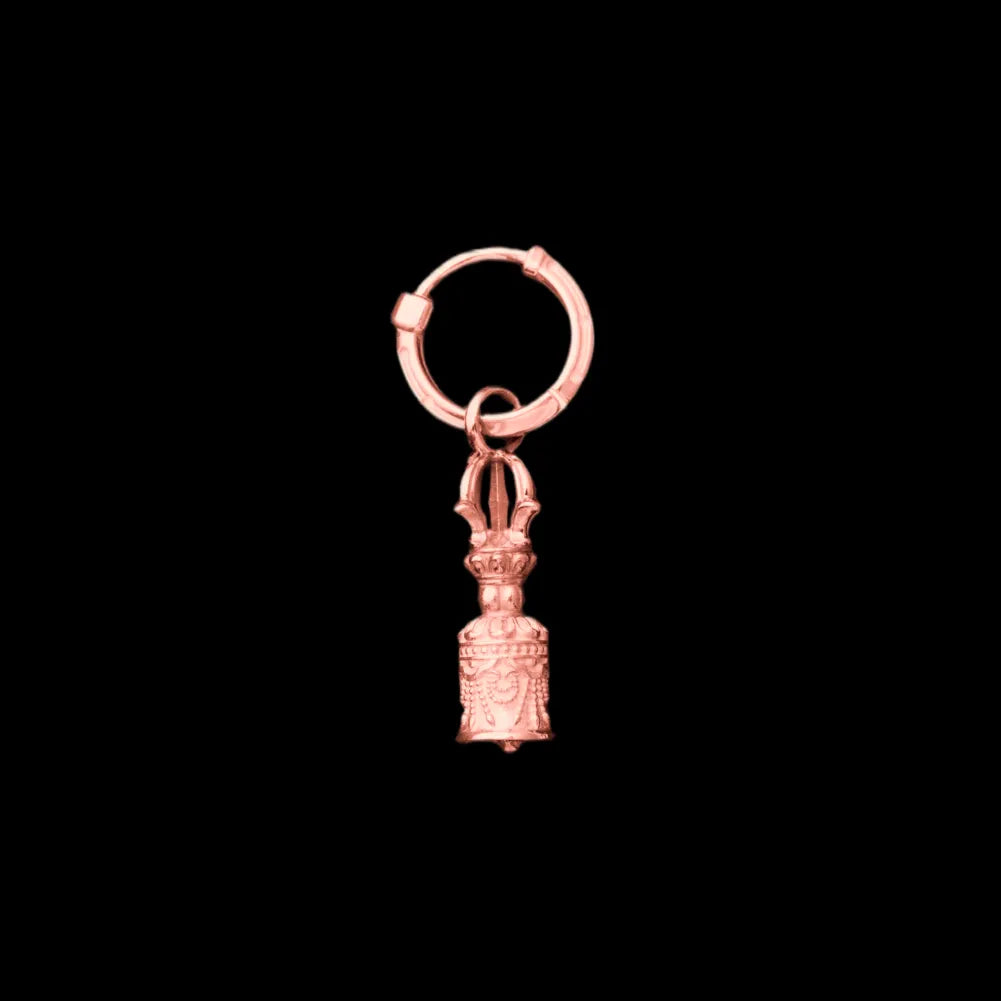 Vajra & Ghanta Earrings in 18K RGP, Ghanta (Single) variant product view