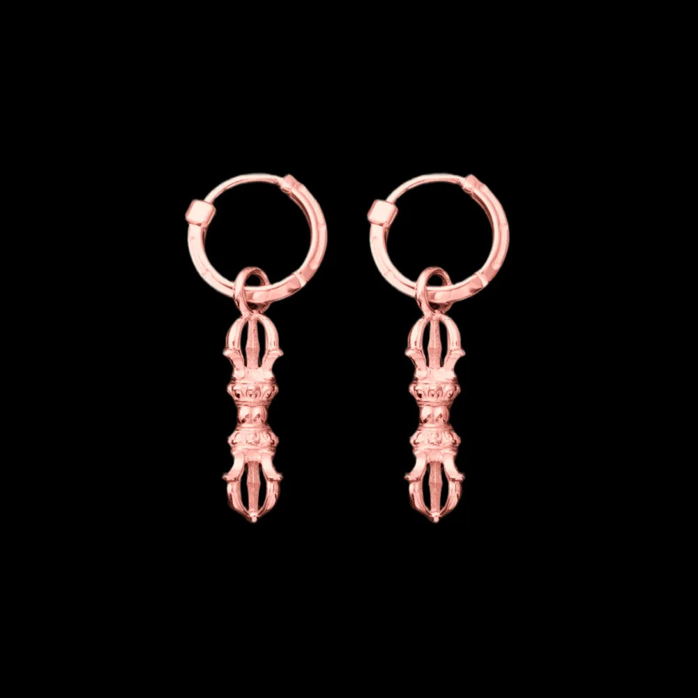 Vajra & Ghanta Earrings in 18K RGP, Vajra (Pair) variant product view