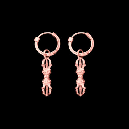 Vajra & Ghanta Earrings in 18K RGP, Vajra (Pair) variant product view