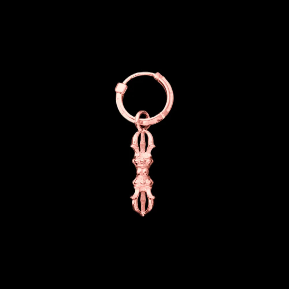 Vajra & Ghanta Earrings in 18K RGP, Vajra (Single) variant product view