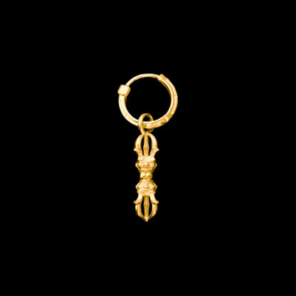 Vajra & Ghanta Earrings in 24K Gold, Vajra (Single) variant product view
