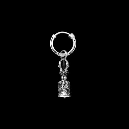 Vajra & Ghanta Earrings blackened silver Ghanta (Single) exact custom variant image
