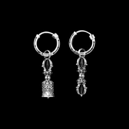 Vajra & Ghanta Earrings blackened silver Vajra & Ghanta (Pair) exact custom variant image