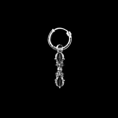 Vajra & Ghanta Earrings blackened silver Vajra (Single) exact custom variant image