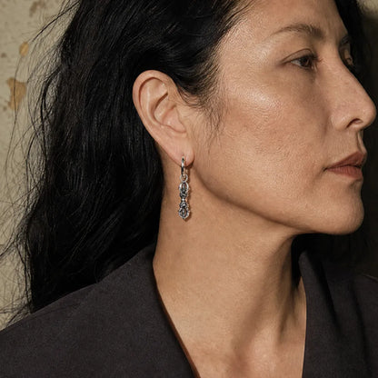Vajra & Ghanta Earrings regular-finish product-design reference, view 9 of 14; custom material Ox.Silver finish is not shown