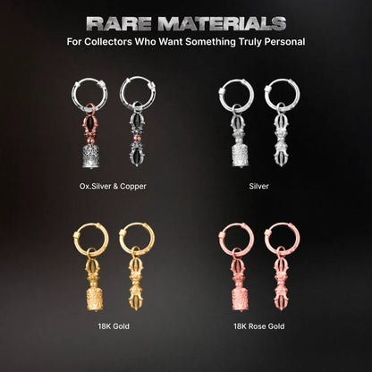 Vajra & Ghanta Earrings regular-finish product-design reference, view 4 of 14; custom material 14K Gold finish is not shown