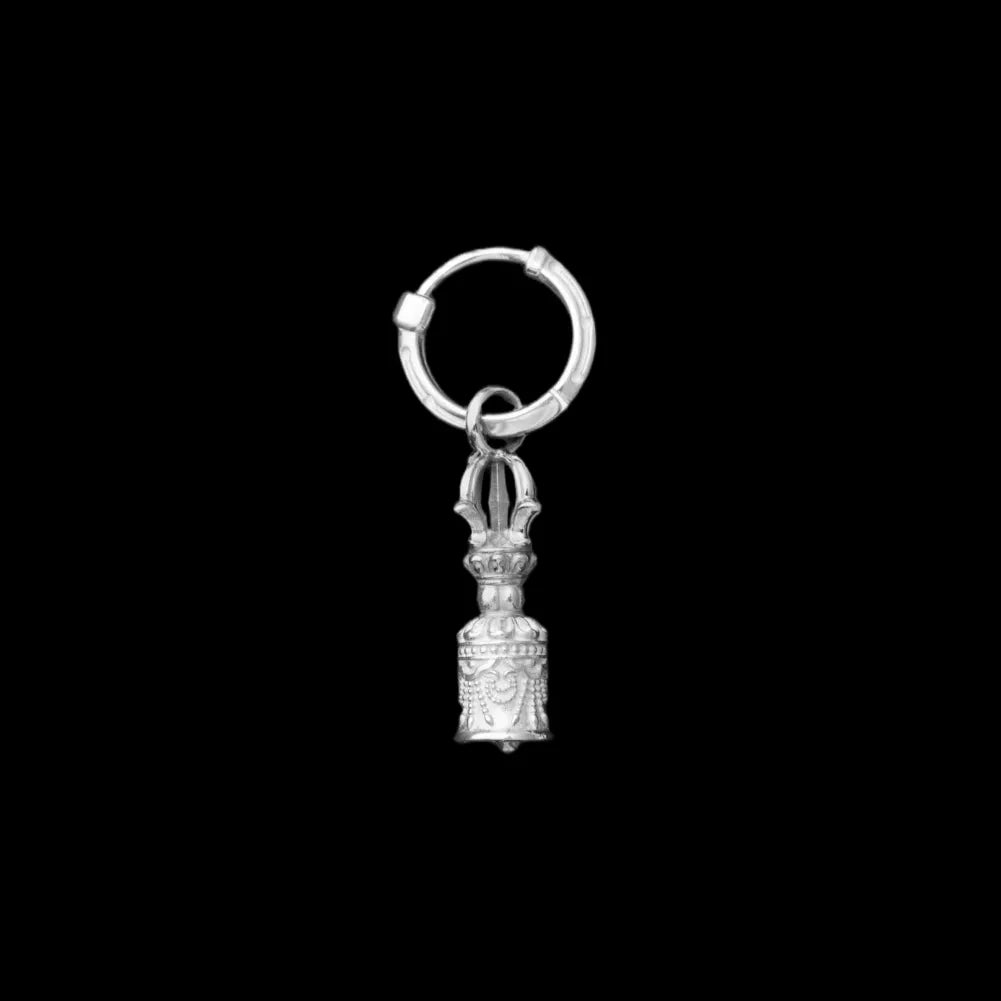 Vajra & Ghanta Earrings in Silver, Ghanta (Single) variant product view