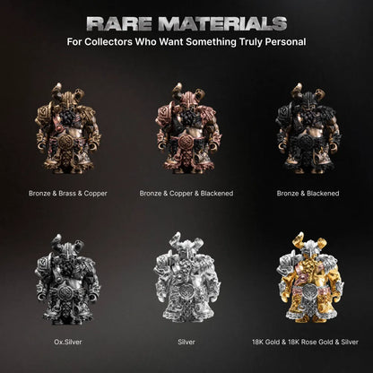 Viking Raider rare material options in bronze, silver and precious metals