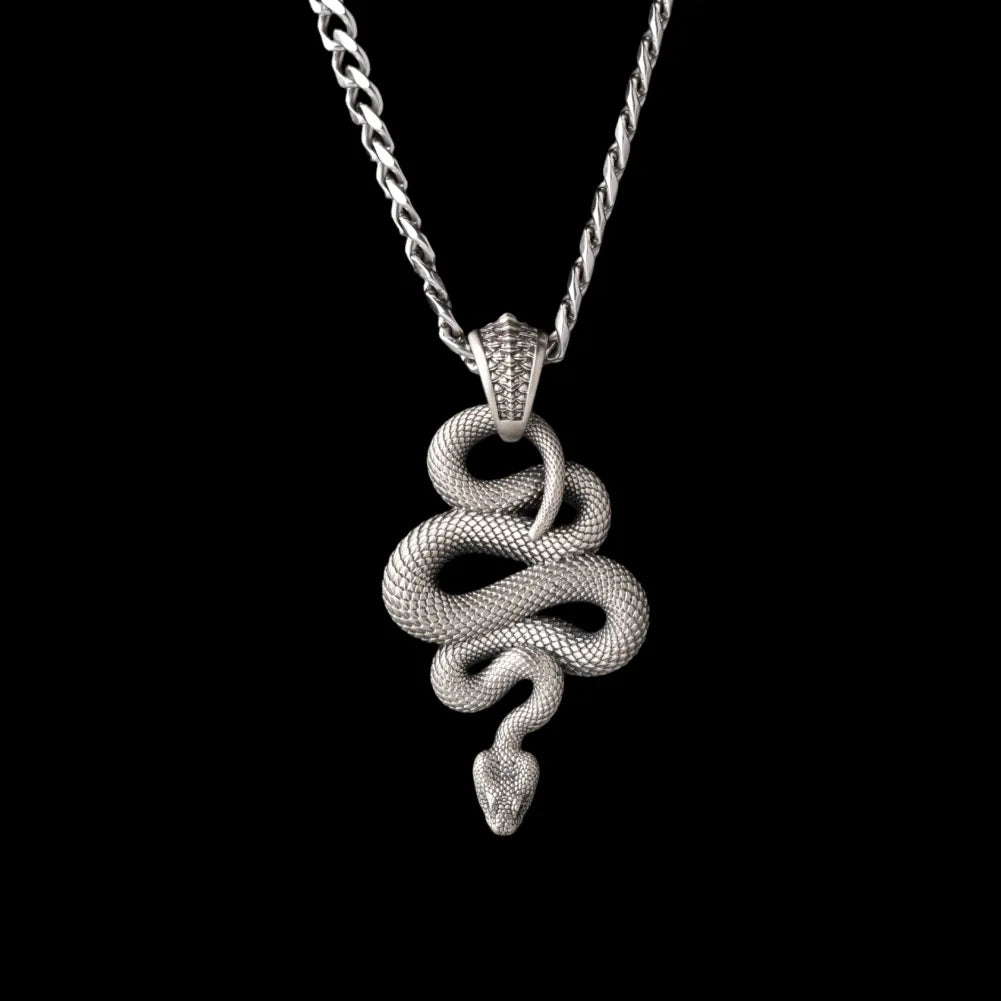 With Titanium Steel Link Chain Necklace